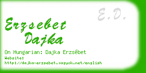 erzsebet dajka business card